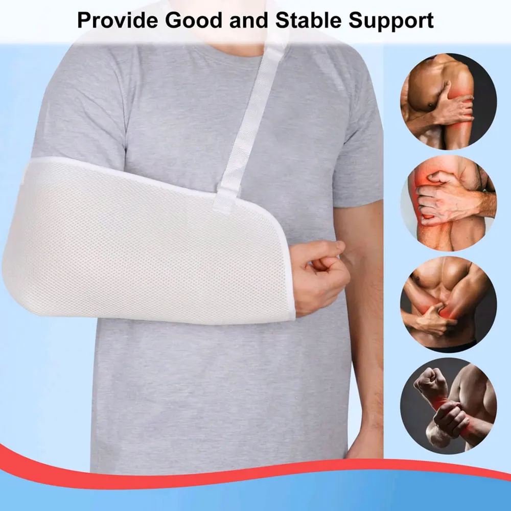 

1Pc Breathable Adjustable Arm Sling Support Shoulder Immobilizer for Fracture Sprain Wrist Arm Elbow Forearm Fixed Belt Strap