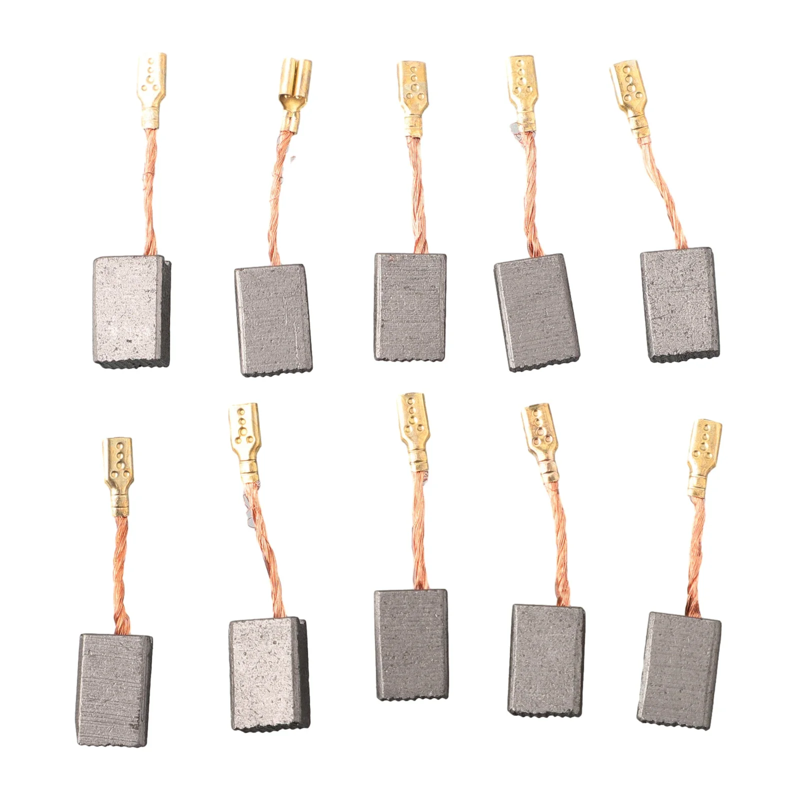 10pcs Carbon Brushes For Electric Motor Repair 14 X 9 X 6mm Suitable For Circular Saws Motorcycles And Various Power Tools
