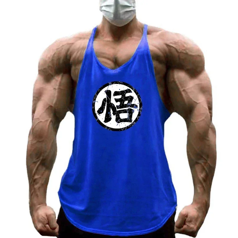 Summer Men poure Cotton Fitness Vest for Loose Sleeveless Gym Workout Stringer tank Top Sports Running breathable Shirt Clothing