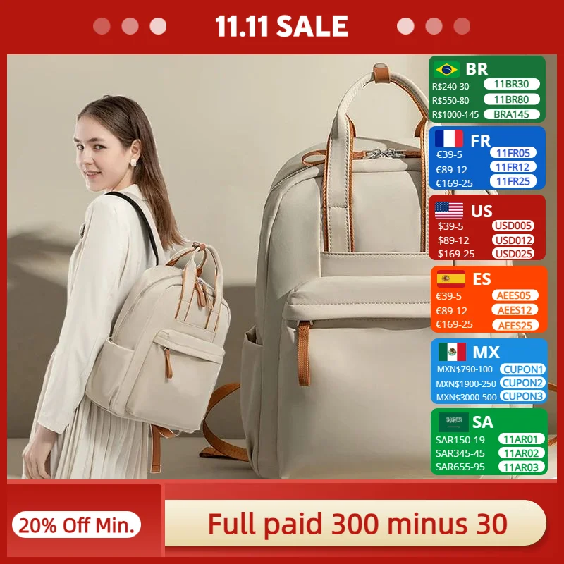 Female Handbag Backpack Women Travel Bag 14 Inch Laptop Bagpack Business Urban Backbag Luxury Stylish Rucksack Lovely Waterproof