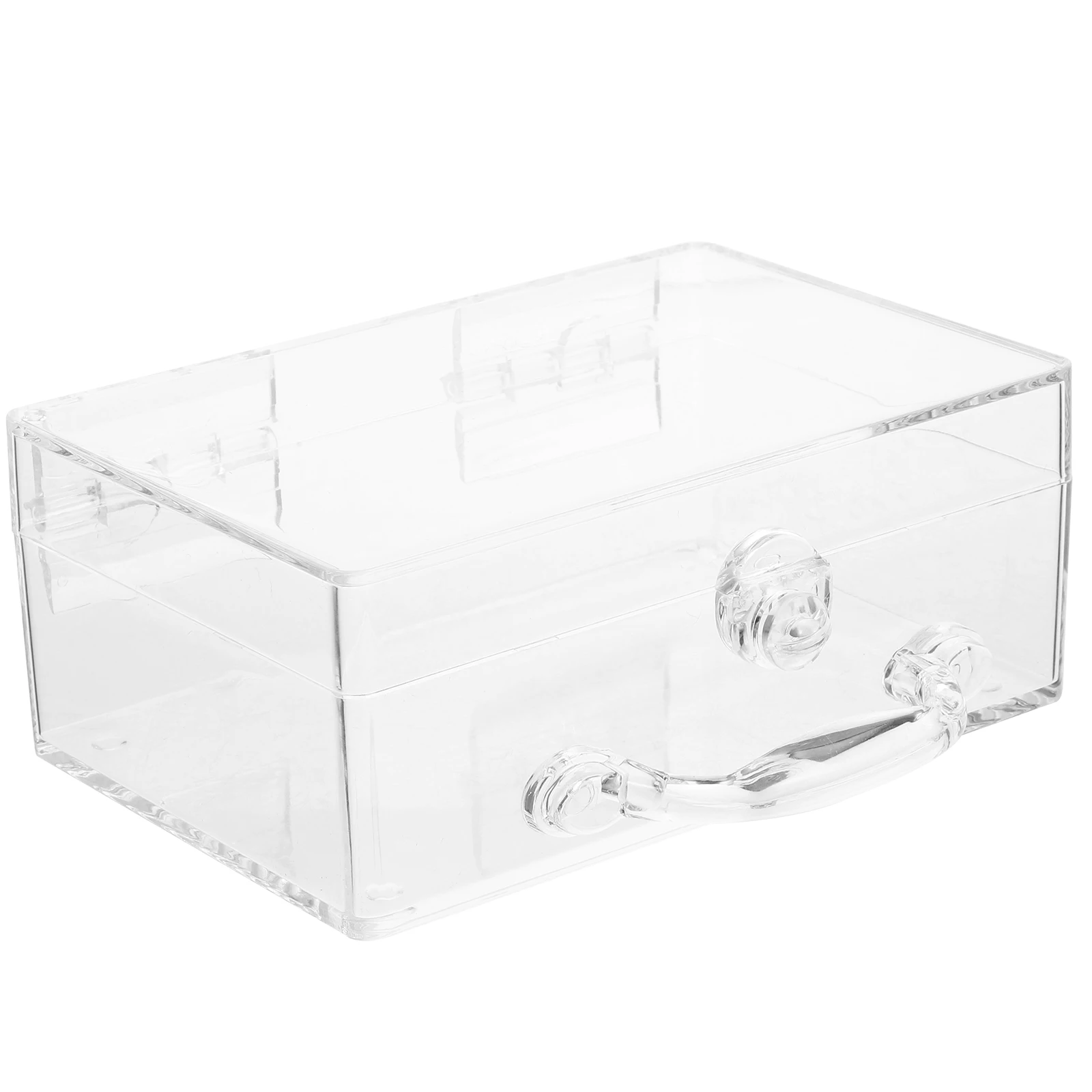 

Transparent Storage Boxes Portable Makeup Containers Clear Swab Boxes Cotton Pad ganizers Multipurpose Travel Cases