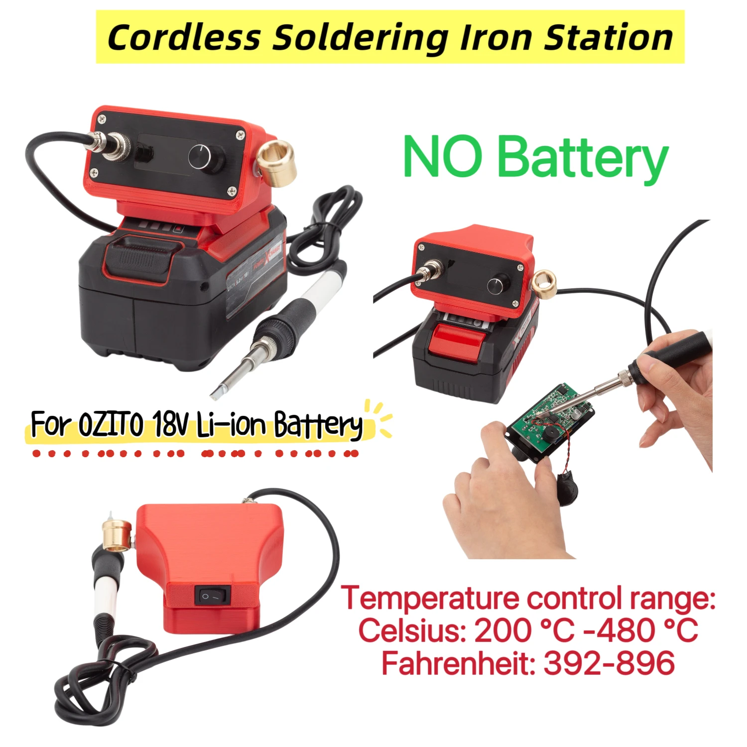 

Портативная паяльная станция OLED T12 с регулируемой температурой для аккумуляторов OZITO 18V Li-ion для ремонта своими руками (без аккумулятора)