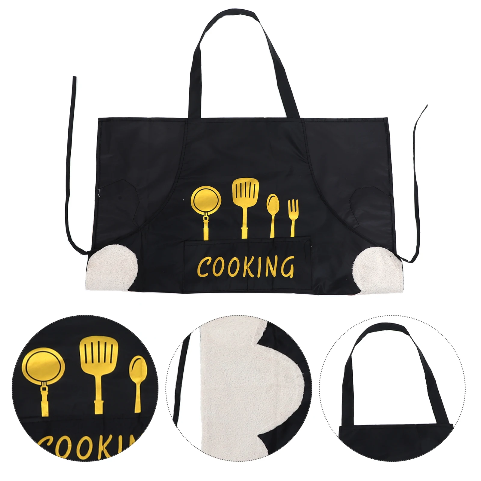 

Waterproof Oil-Proof For Kitchen Cooking Grilling Baking Multi-Functional Chef Apron With Pocket Reusable Grease Proofing