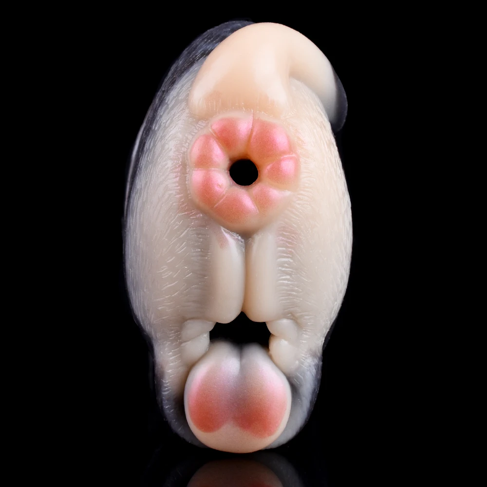 LUUK Light‑Body Dual‑Pass‑through Unique Outline Silicone Male Private Gear Penis Stroker Soft Reusable Household Intimate Goods
