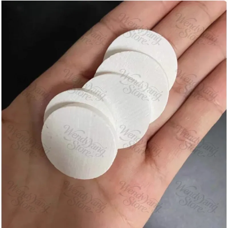 10pcs Natural Bovine Bone Round Slices DIY Craft Inlay Engraving Punchable Customizable Jewelry Making