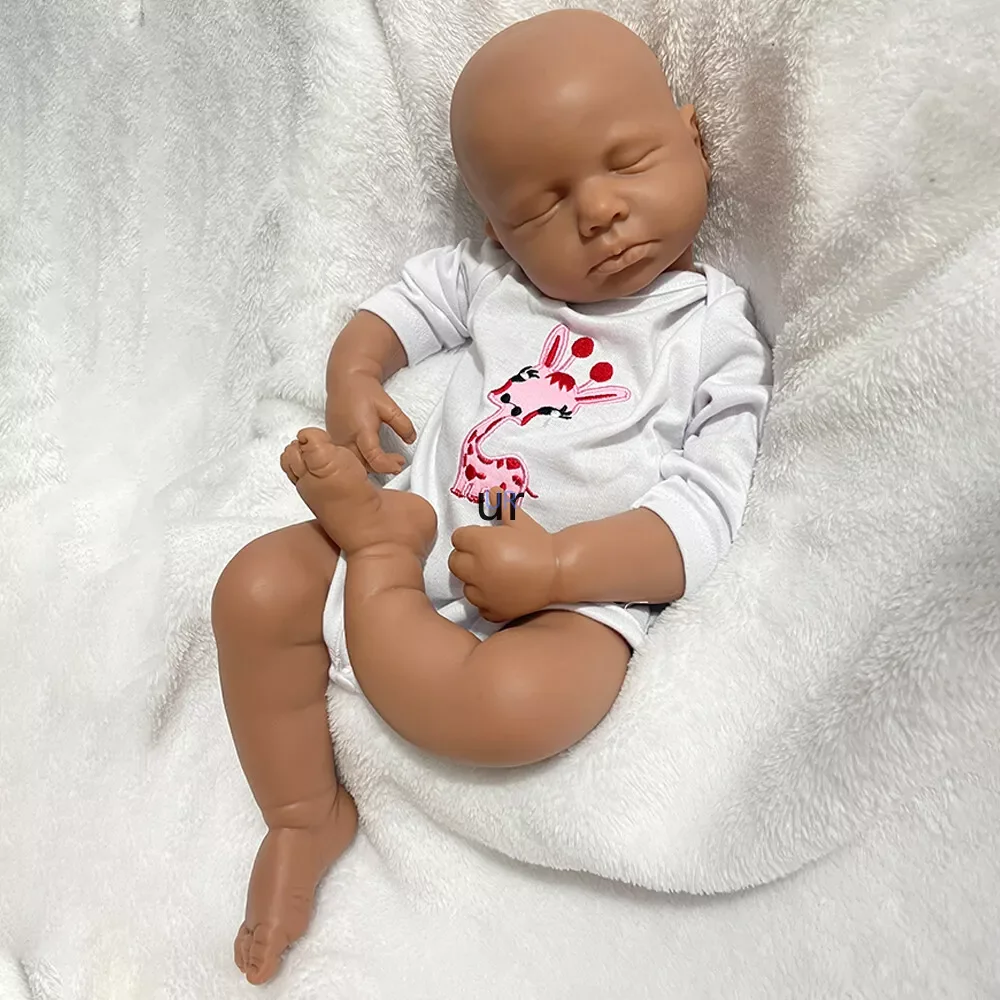 20inch Dark Colour LouLou Waterproof Full Silicone Reborn Doll Handcrafted Newborn Baby for Artist Collection Toy