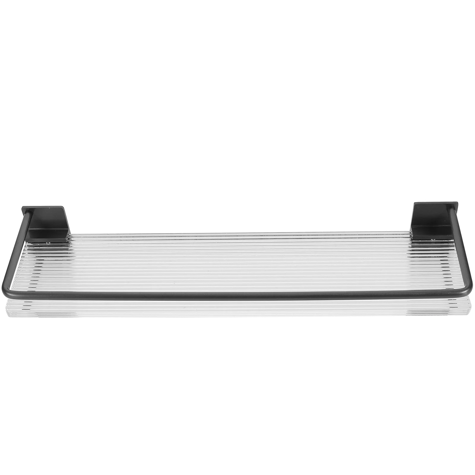 

1pc Bathroom Shelf Grey 40CM Acrylic Wall Towel Rack With Shelf Mount No Drill Towel Rack Storage Organizer Floating Shelves