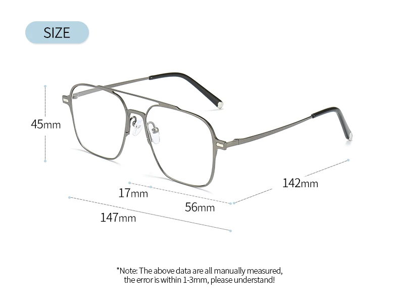 Metall 3-in-1 neuer Stil Magnet Clip auf Brillengestell Trend polarisierte Sonnenbrille für Männer 2023 optische Computerbrille UV400 7009 – Detail 9