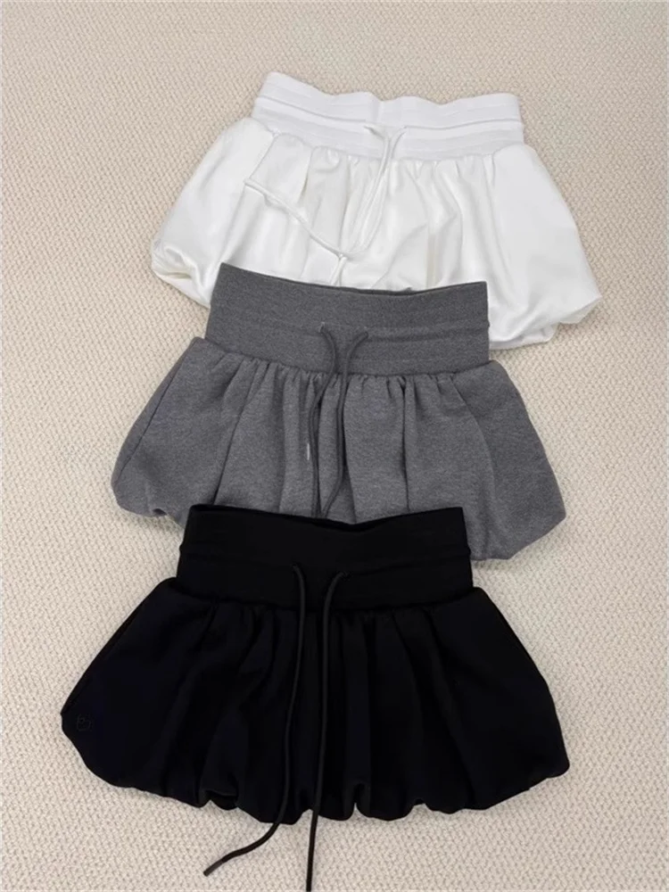 Slimming High Waist Super ort Skirt Women's Sle Spring Autumn Waist Slim Leg Straight Pleated Anti-Light Korean Version