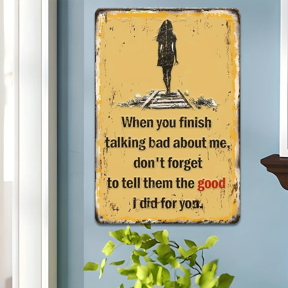 Inspirational Quote Metal Tin Sign Wall Decor Vintage Tin Sign Home Decor Gifts Metal Sign