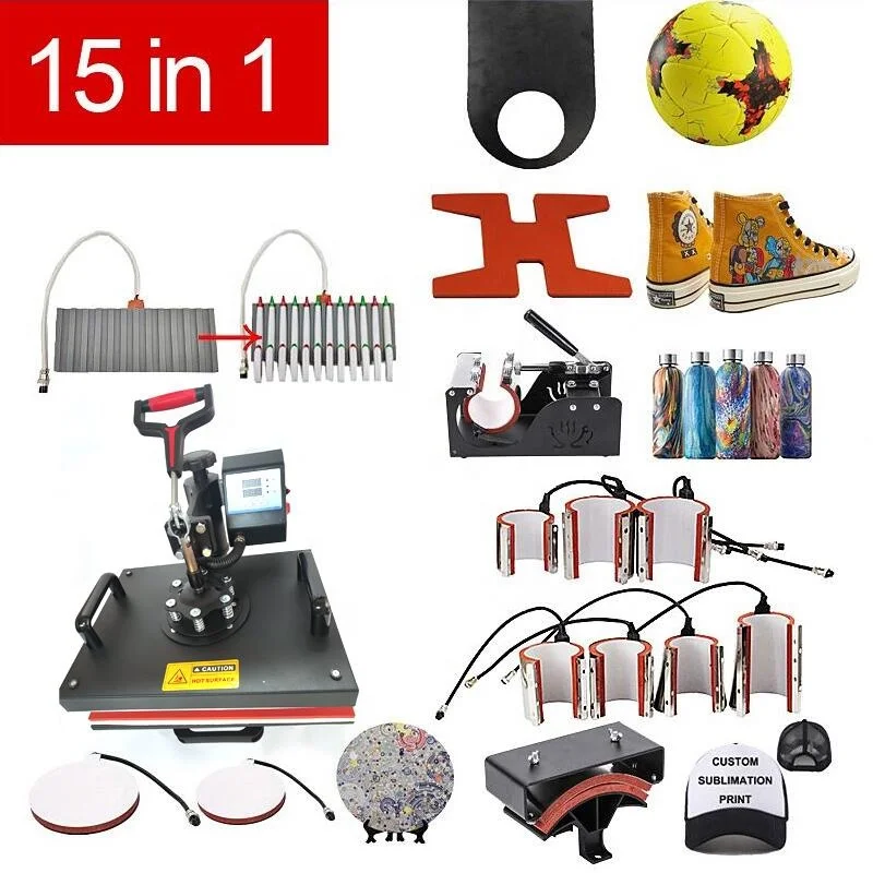 15 in 1 sublimadora 15 en 1 heat press machines  15 in 1 heat press machine