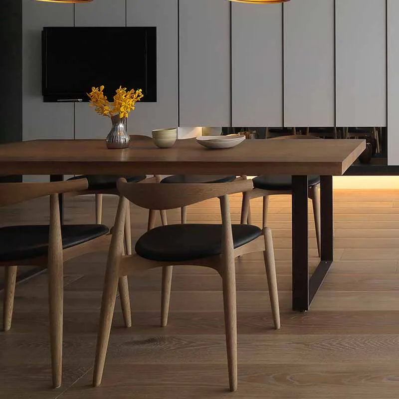 Chaises de table de salle à manger en bois nordique, tables de restaurant, conférence moderne, meubles de maison uniques, lumière de luxe