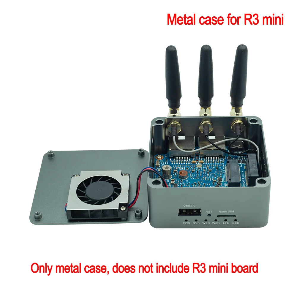 Metal case for Banana Pi BPI-R3 Mini Router Board