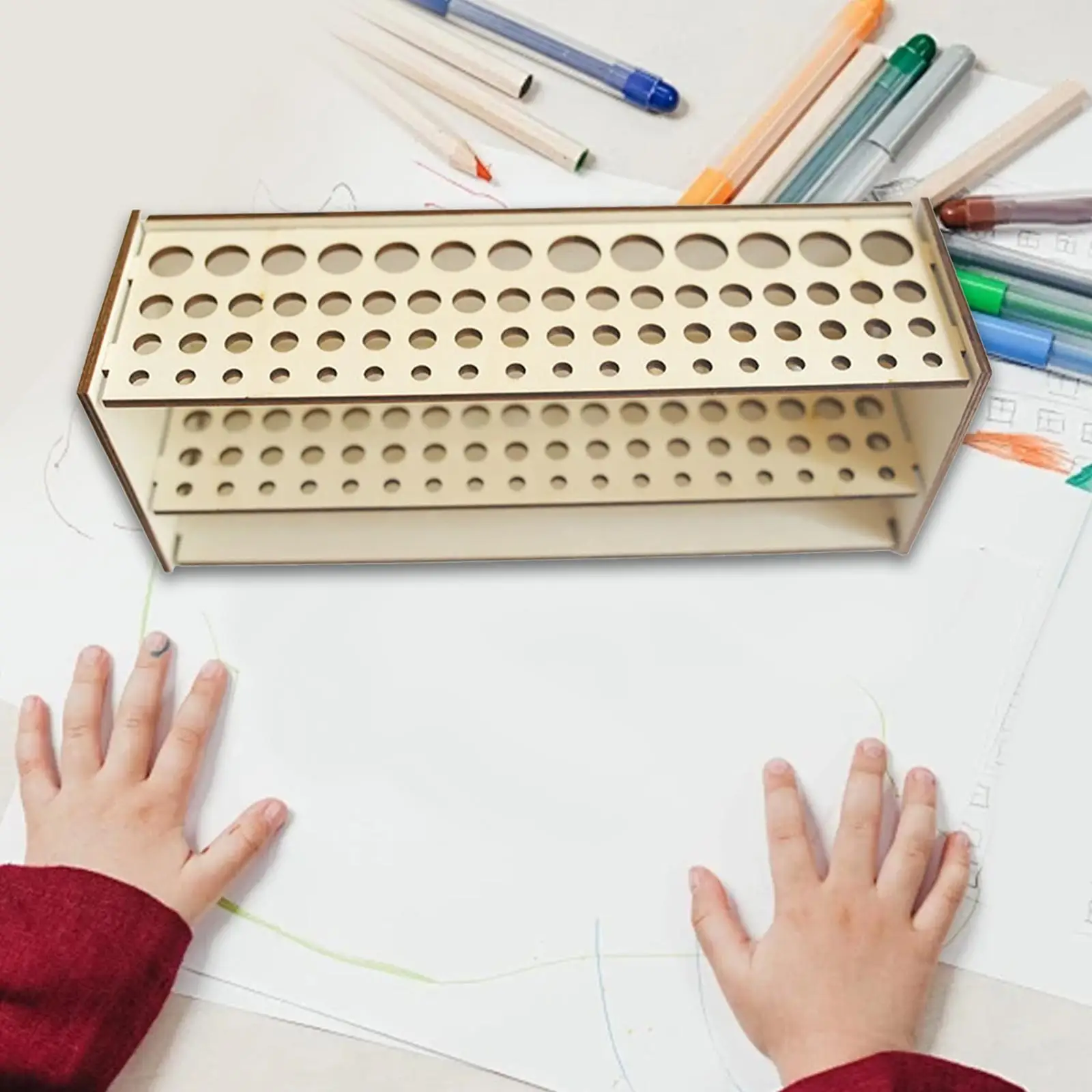 Держатель для кистей, держатель для ручек, домашний декор, Настольная организация, органайзер для художественных кистей для гостиной