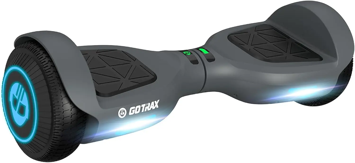 

Ховерборд Gotrax с 6,5-дюймовыми светодиодными колесами и фарами, диапазон макс. 4/6 миль, мощность 6,2 миль в час с двойным двигателем, сертифицированный UL2272