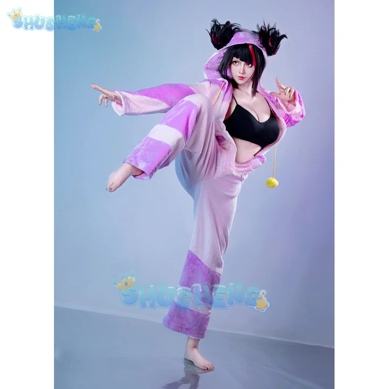 Spiel Street Fighter 6 Han Juri Cosplay Kostüm niedlich und gut aussehend Männer und Frauen Uniform Set für Halloween-Party