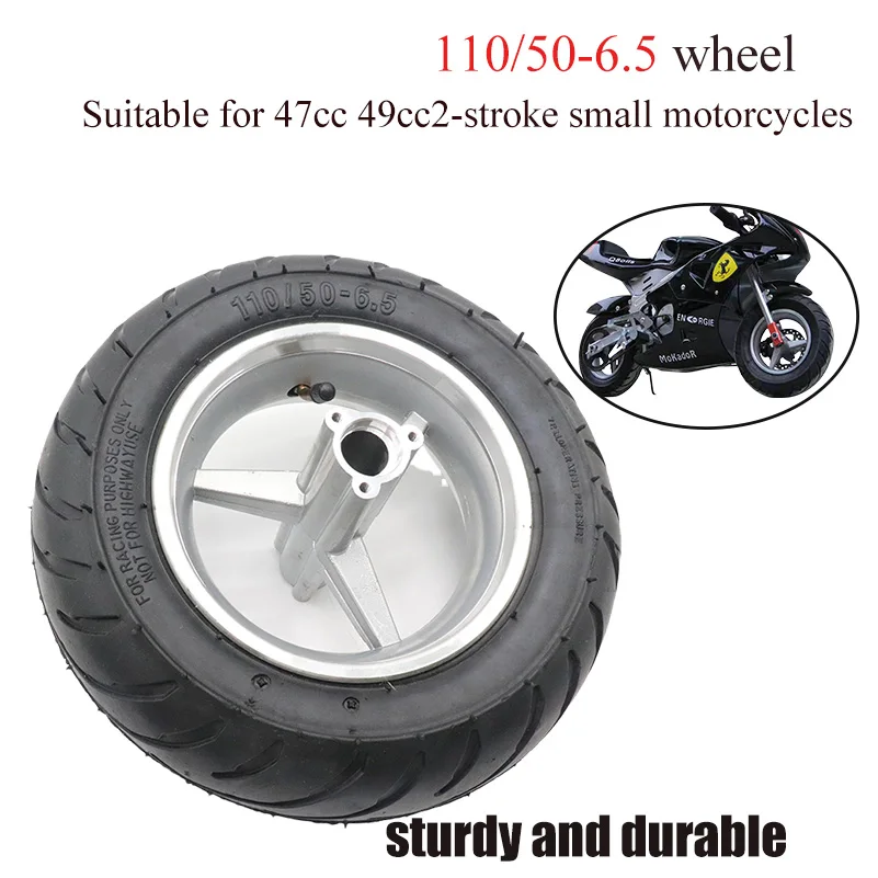 AliExpress NONE Suitable for 47cc 49cc 2stroke bike ATV mini bike  pocket bike Wheel  front 90/65 -6.5 rear 110/50- 6.5 wheels tyre rims