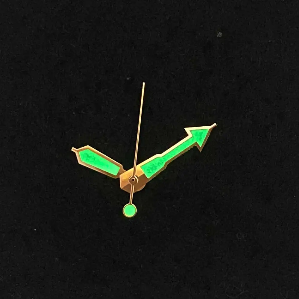 デジタル時計製造機用アクセサリーnh35/nh36/4r36/7sムーブメントピンクゴールドエッジグリーン発光skx009