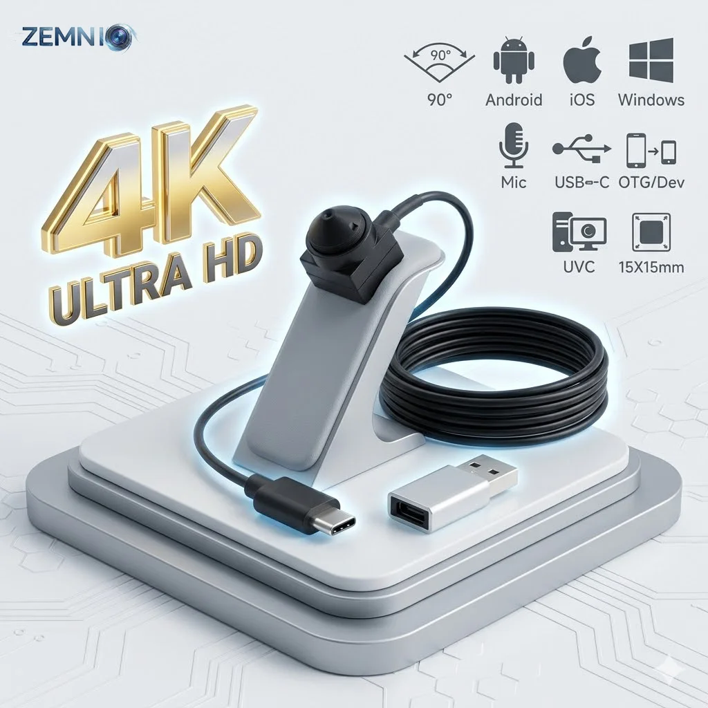 Mini Mini UHD 8MP 4K/2MP 1080P USB Type-C Webcam 3.7mm Wide Angle Lens UVC OTG With Mic Plug & Play for PC Laptop Security Camera - Aliexpress Deal
