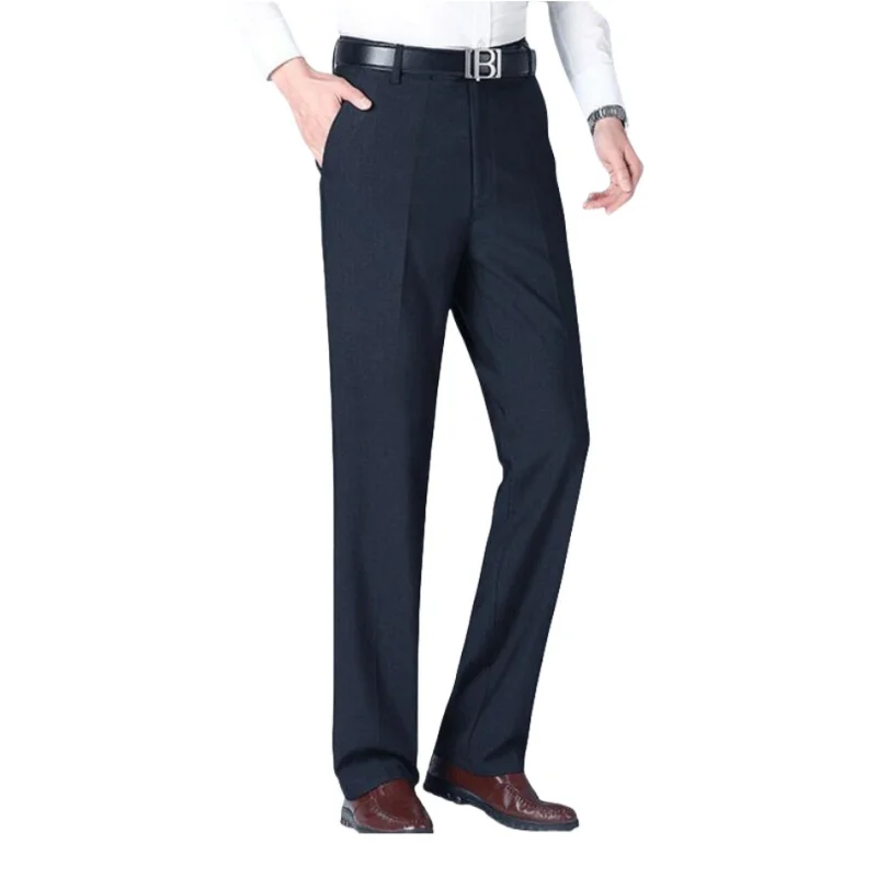 

Mens Formal Trousers Summer Casual Suit Pants Fashion Solid Color Basic Pants Male Business Wedding Dress Pants terno masculino