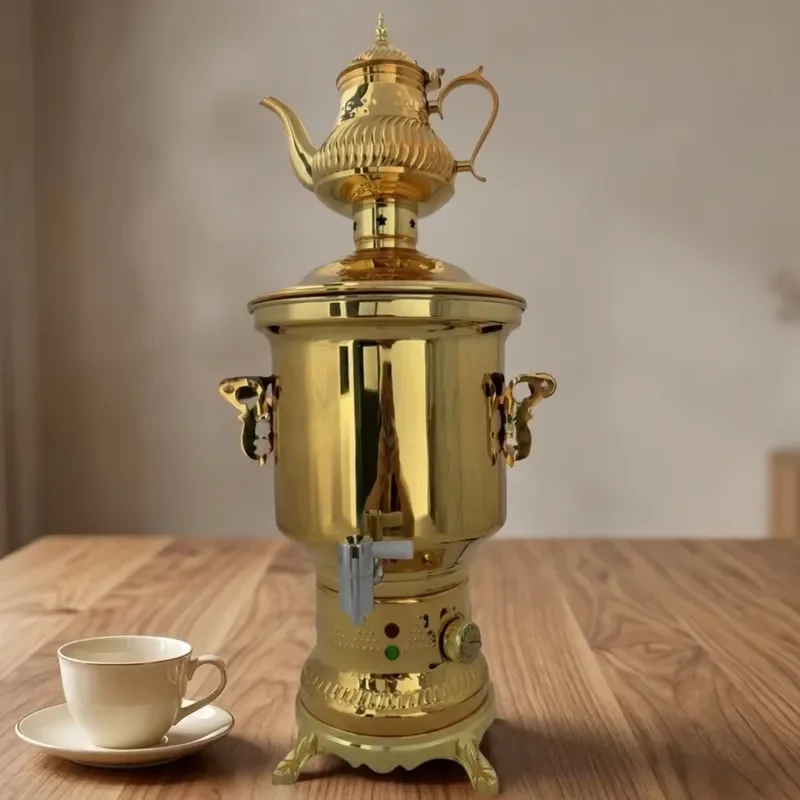 6L Stainless Steel Electric Kettle 1800W Gold Finish Tea Maker for Hotel Home Use 220V Fast Boiling Water Pot Large Capacity