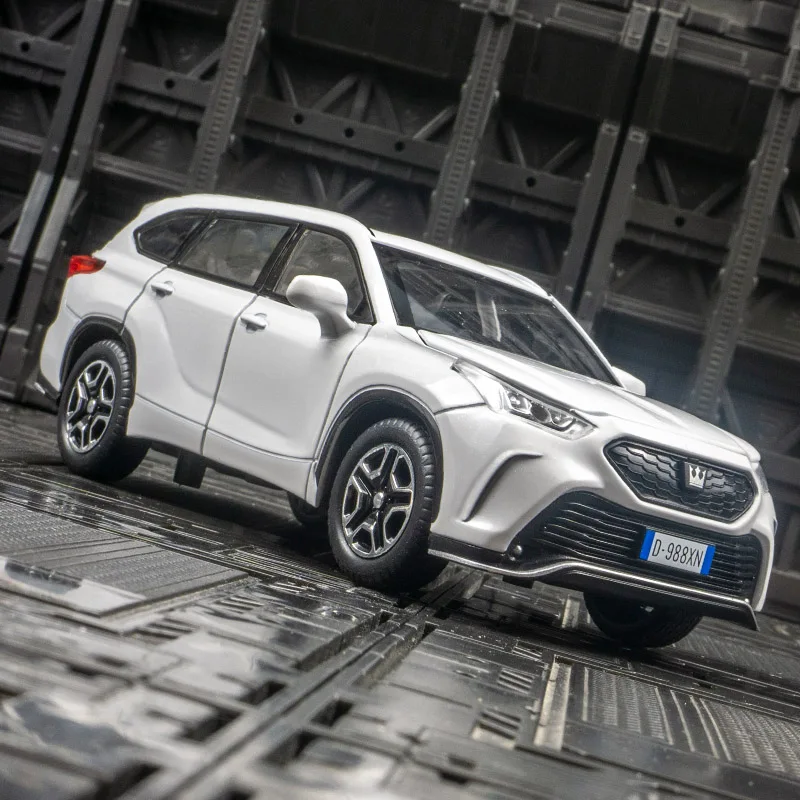 1:32 Toyota Crown Land Cruiser aleación todoterreno vehículo modelo accesorios de coche puertas y tapas de motor puede abrir juguetes para niños