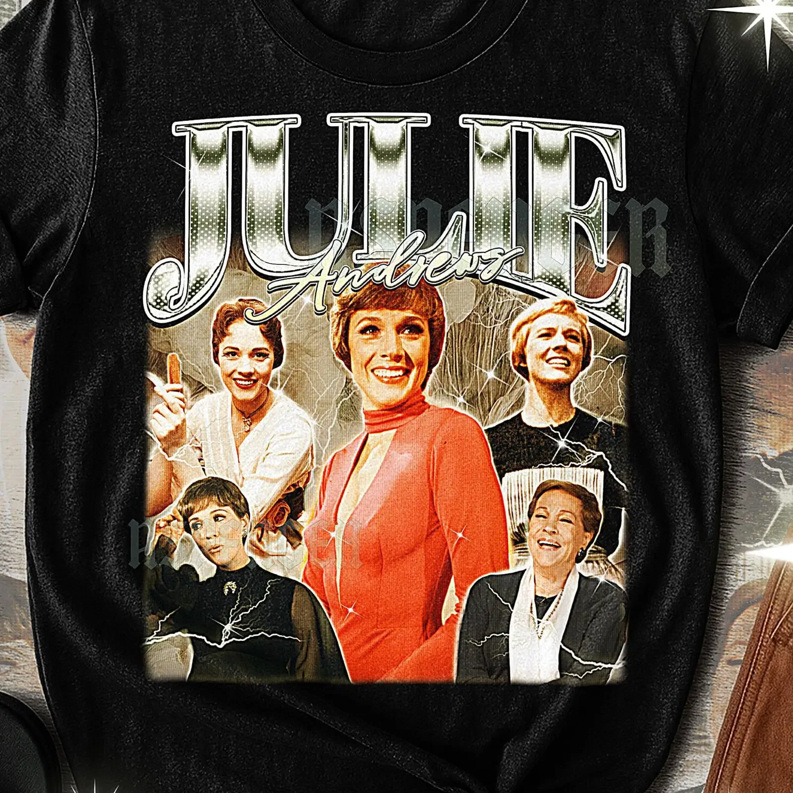 Julie Andrews Vintage Bootleg T Shirt 90s Retro Throwback Classic Legend Actress Singer  vintage Washed Soft Comfortable