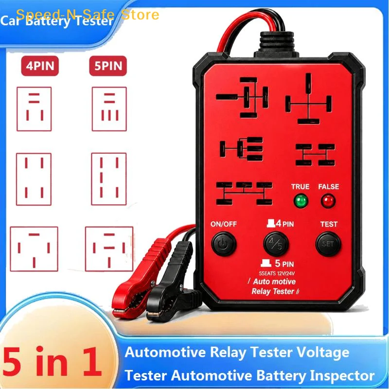 Automotive Relay Tester High Precision Sensor Voltage Tester Car Battery Checker for Daily Vehicle Maintenance Use