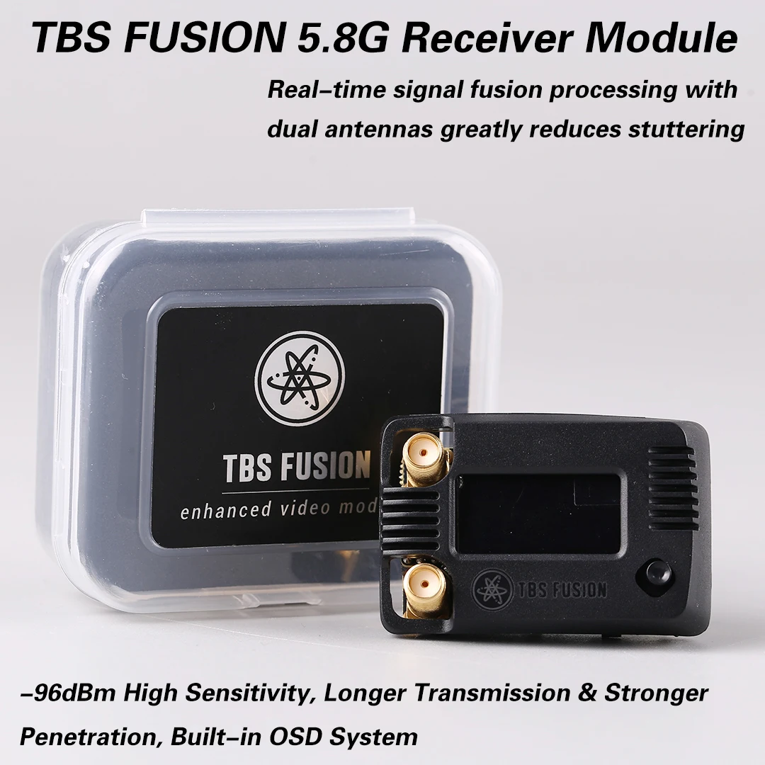 

TBS Fusion FPV 5.8GHz Dual Diversity Receiver with Red Bean Antenna Assembly for Drone Racing