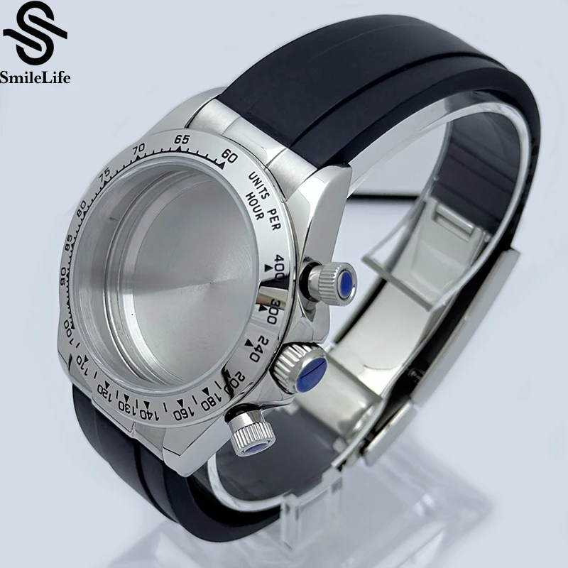 SmileLife VK63 حافظة فضية 39 مللي متر 316L حافظة من الفولاذ المقاوم للصدأ تناسب VK63 ساعة يد تعمل بالحركة كوارتز اكسسوارات حزام ساعة من الفولاذ المقاوم للصدأ