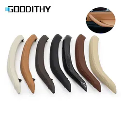 F15 F16 Black Interior Passenger Door Leather Pull Handle Outer Cover Trim Replacement For BMW X5 X6 2014 2015 2016 2017 2018