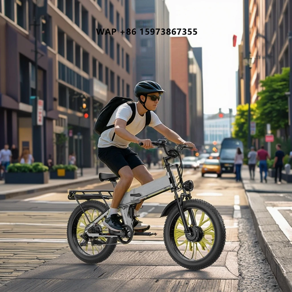 

AMYET US Stock Folding Electric Bicycle 52V 750W Street Legal 7-Speed Urban Riding Easy Carry Mini Style for Adults