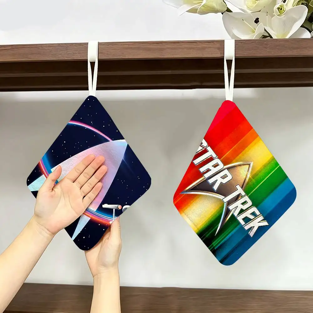 TV S-Star T-Trek Soft Polyester Cotton Towel, Hanging Kitchen Style Hand Wiping Cloth for Restaurant Home