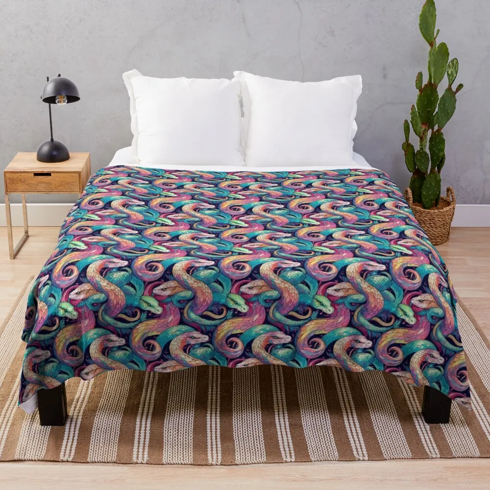 

Serpentine Symphony Throw Blanket warm for winter Flannel Fabric Sofa Warm Blankets