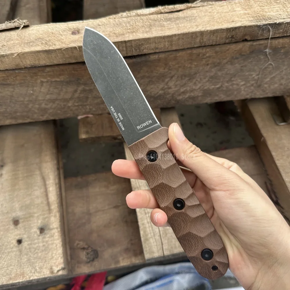 

ES/EE PR4 High Hardness Straight Knife Durable D2 Steel Blade Treatment Outdoor Tactical Survival EDC Pocket Knife Men's Gift