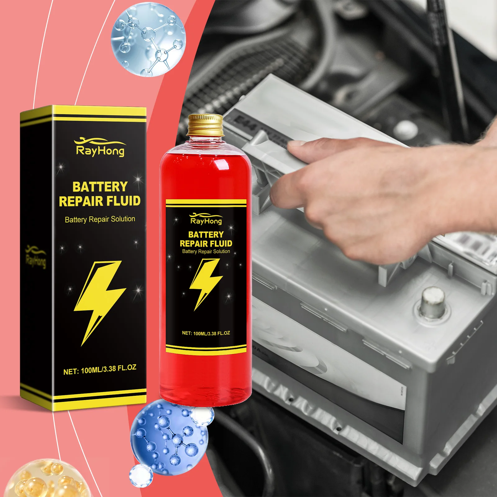 Electric Vehicle (EV) Battery Repair Fluid: Activates Aged Battery Cells,Improves Charging Efficiency,Extends Battery Cycle Life