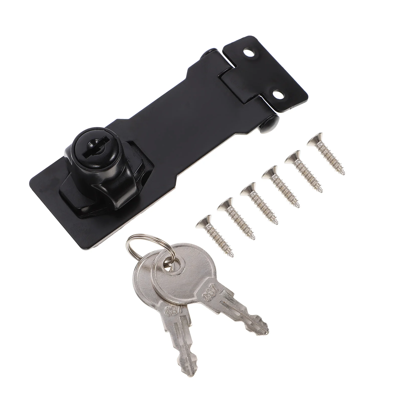 Hasp Lock Cabinet Closet Door Deadbolt Locks with Wardrobe Latch Iron Window Child Proof