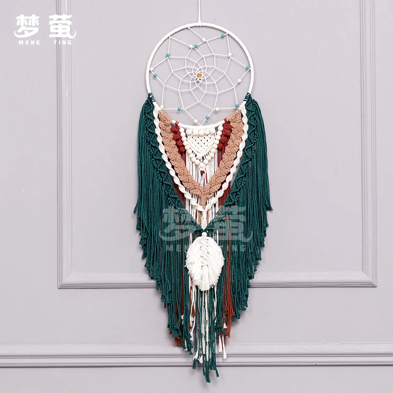 

Retro style hand-woven tapestry dream catcher pendant homestay decoration wall-mounted cotton thread decoration, cross-border sp