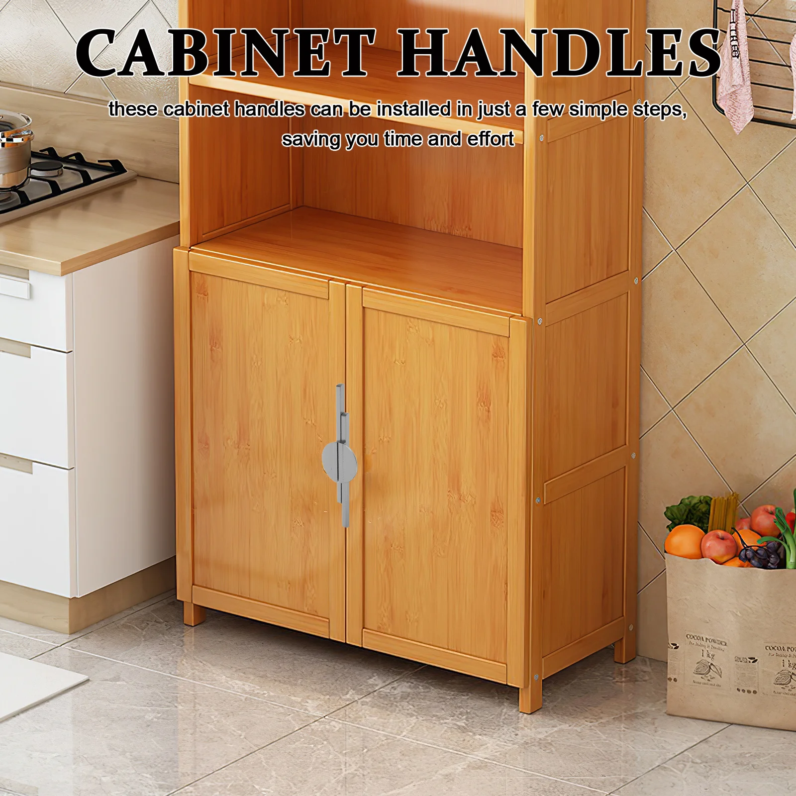 

2Pcs Modern Half Moon Drawer Pulls Cabinet Handles Aluminum Alloy Corrosion Resistant for Kitchen Bathroom Vanity Cupboard