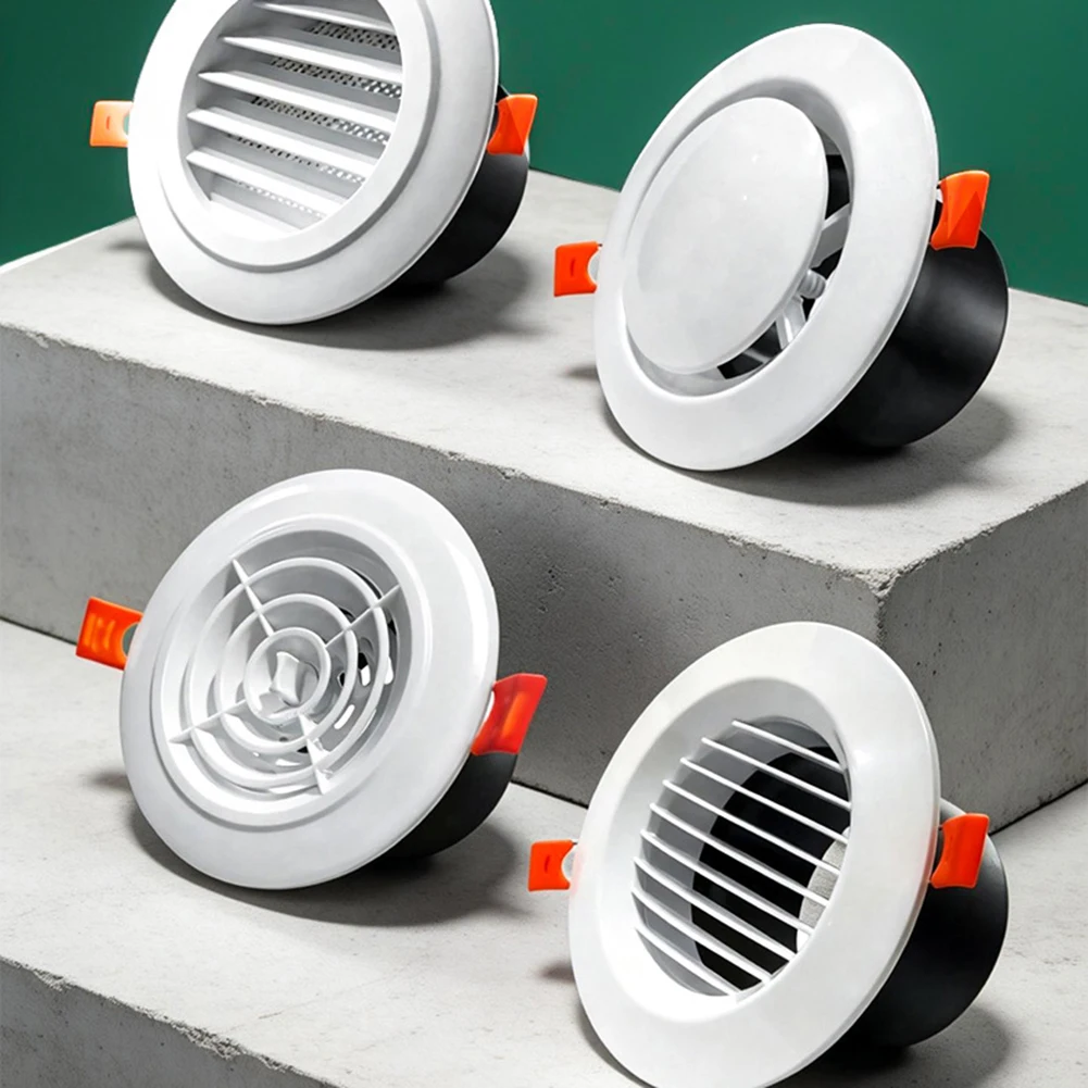 75/100mm Wall Air Outlet Vent Grille Air Conditioner Disc Adjustable Airflow Ceiling Air Outlet ForExhaust Cap Ventilation Cover