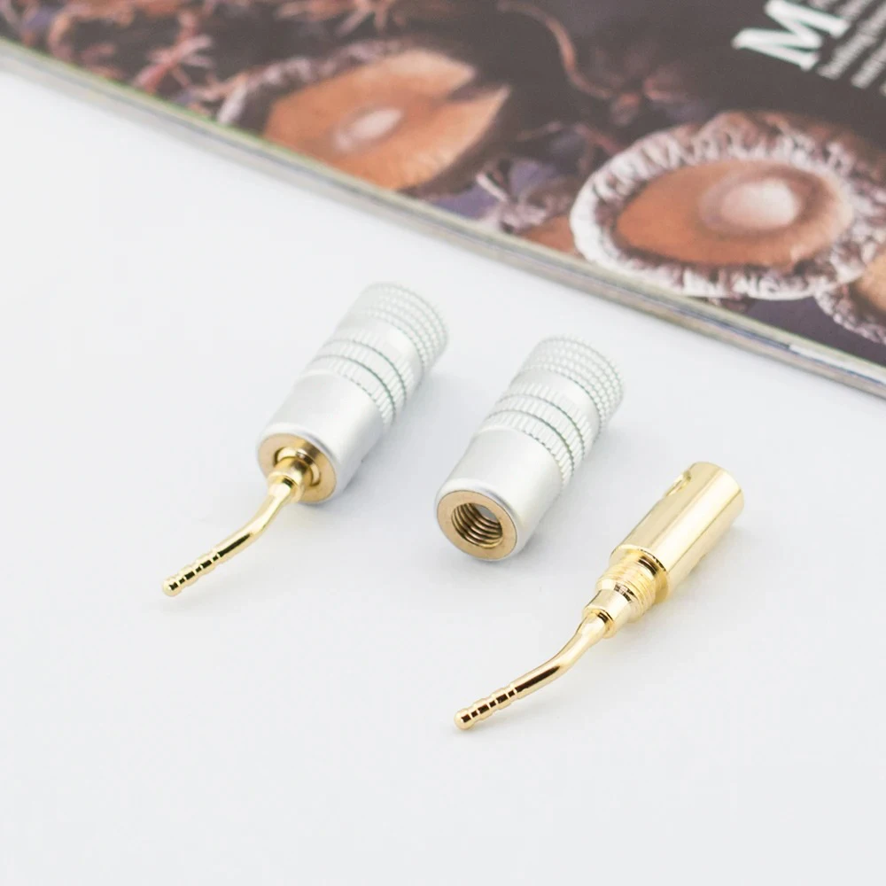 HIFI Gold Plated High Quality Welding Free Banana Plugs 4mm for Speaker Adapter Audio Jack Plug Wire Cable Connectors