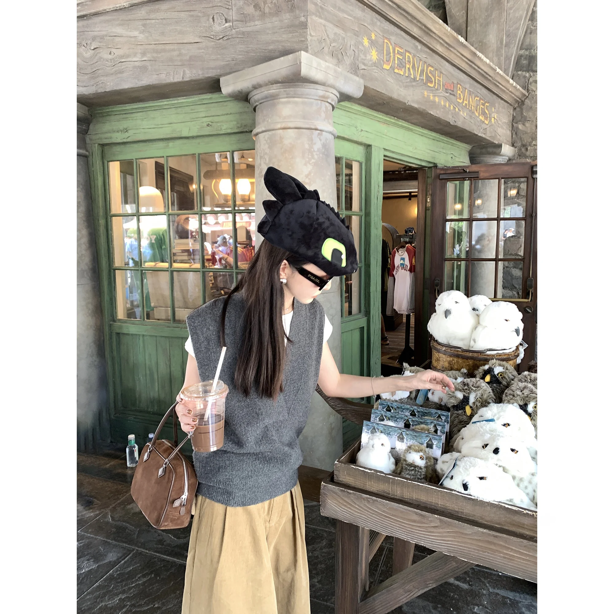 

Faionable Knitted Wool Blend Vest Top V-Ne Camere Wool Mix Autumn Winter Faion Bloggers Sle Commute Sle Women's C...