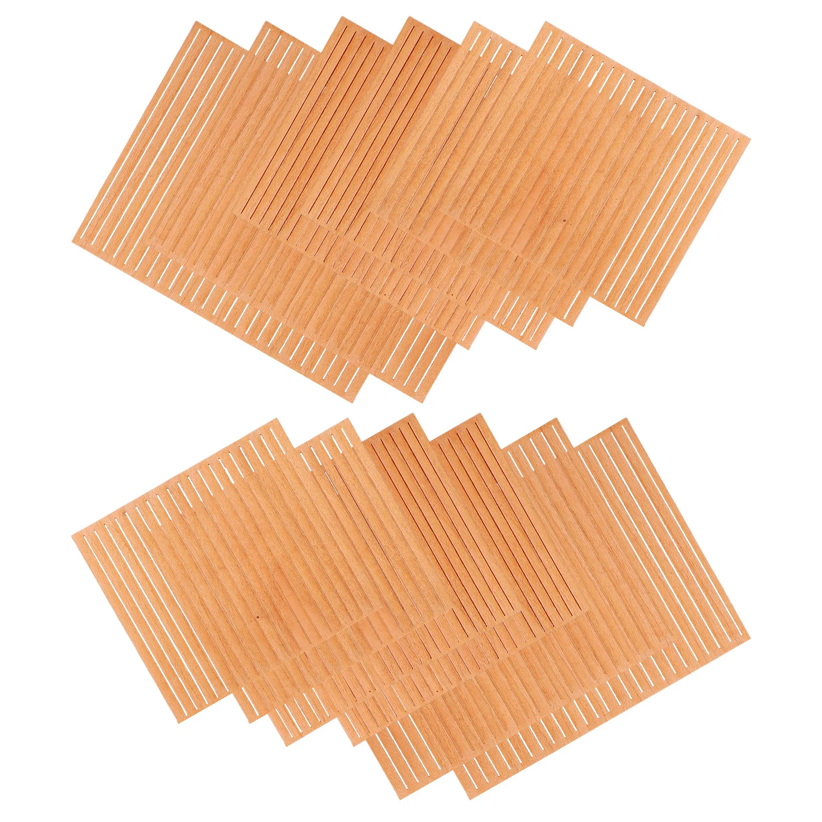 

80Pcs Craft Wood Flooring Strips Resistant to Warping Suitable for Dollhouse Wood Flooring and Mini Boat Accessories Decor