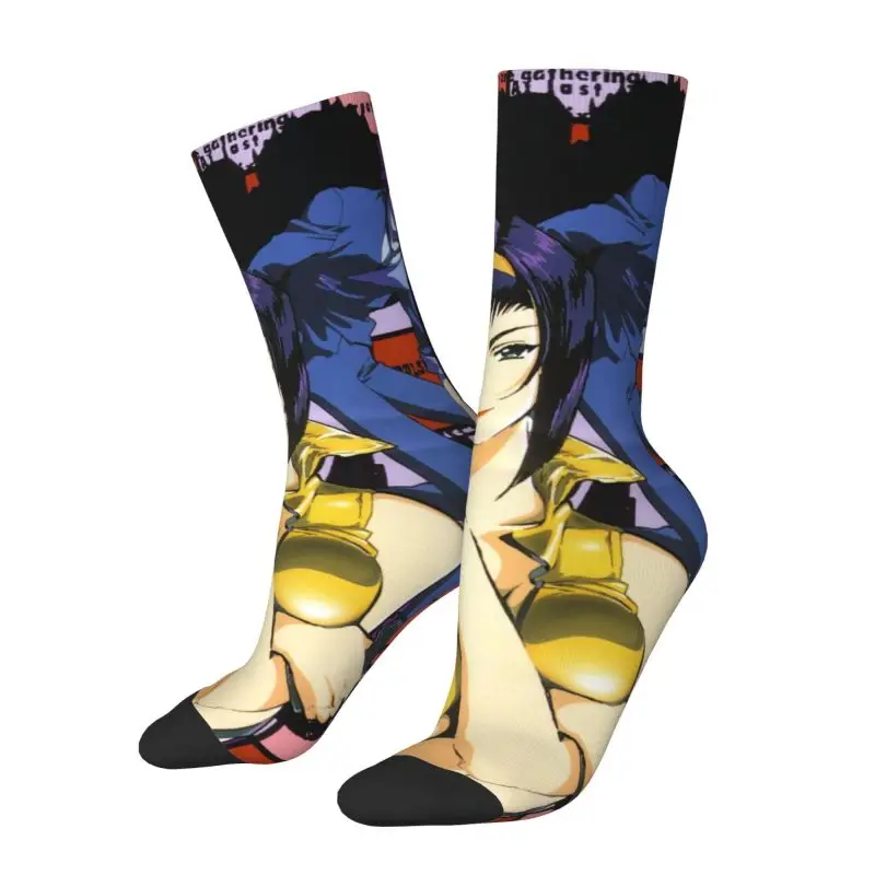 مخصص كاوبوي البيبوب أنيمي اللباس الجوارب رجل إمرأة أزياء دافئة الكرتون مانغا       جوارب الطاقم