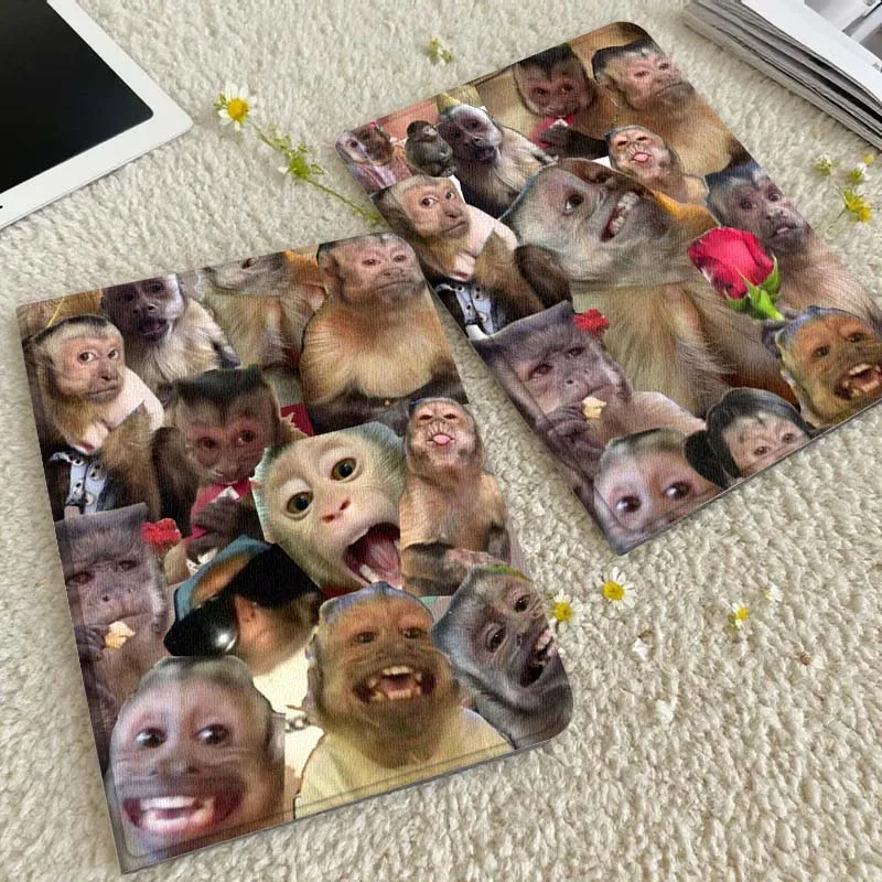 

Funny Monkey Face Cartoon Tablet Case For Xiaomi Redmi Mini Pad SE K 2 4 5 6 7 8 2023 2025 11 8.8 11.2 10.1 Pro Gift