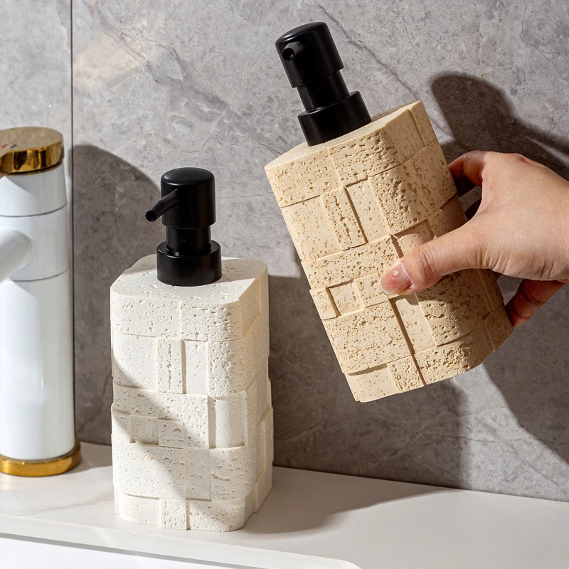 Bathroom Supplies Sandstone Slate Emulsion Bottle Press Detergent Shampoo Bath Dew Bottle Bathroom Decoration Accessories