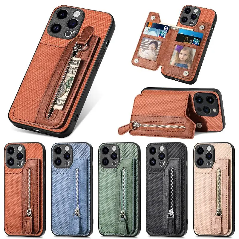 

Back Flip Left And Right Card Slots Phone Case For iPhone 16 15 Plus 14 13 12 11 Pro XR X XS Max 7 8 Plus Protective Cover