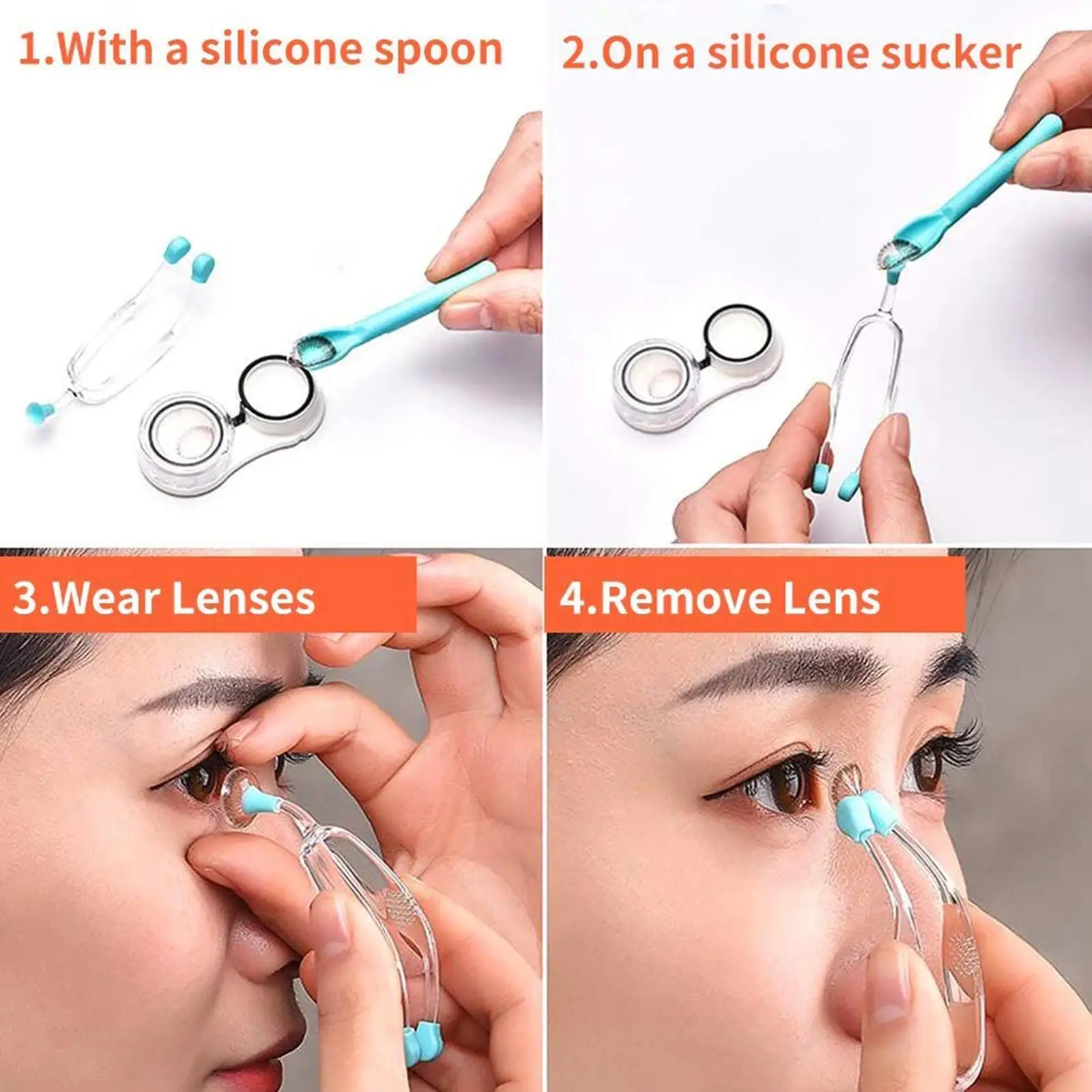 Soft Contact Lens Remover Inserter Applicator for Soft Hard Lenses RGP
