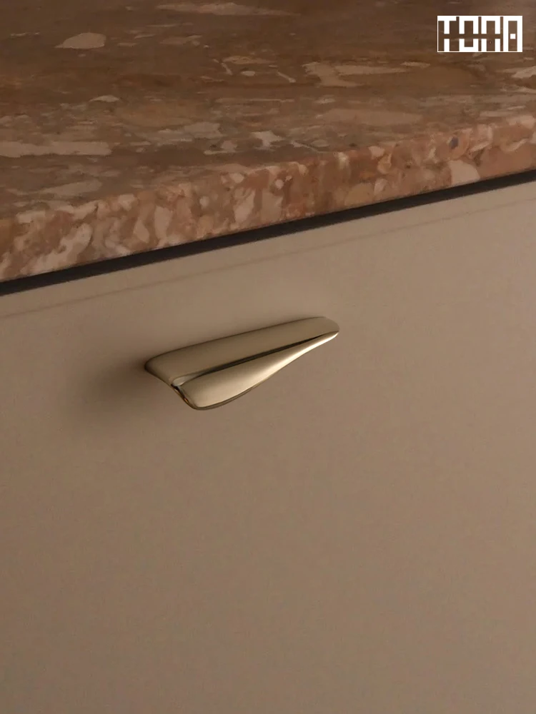 Messing-Möbelgriff, glänzendes Chrom, Schrankbargriffe, europäischer minimalistischer Griff, Schlafzimmer, Nachttisch, Pilzknopf und Griff