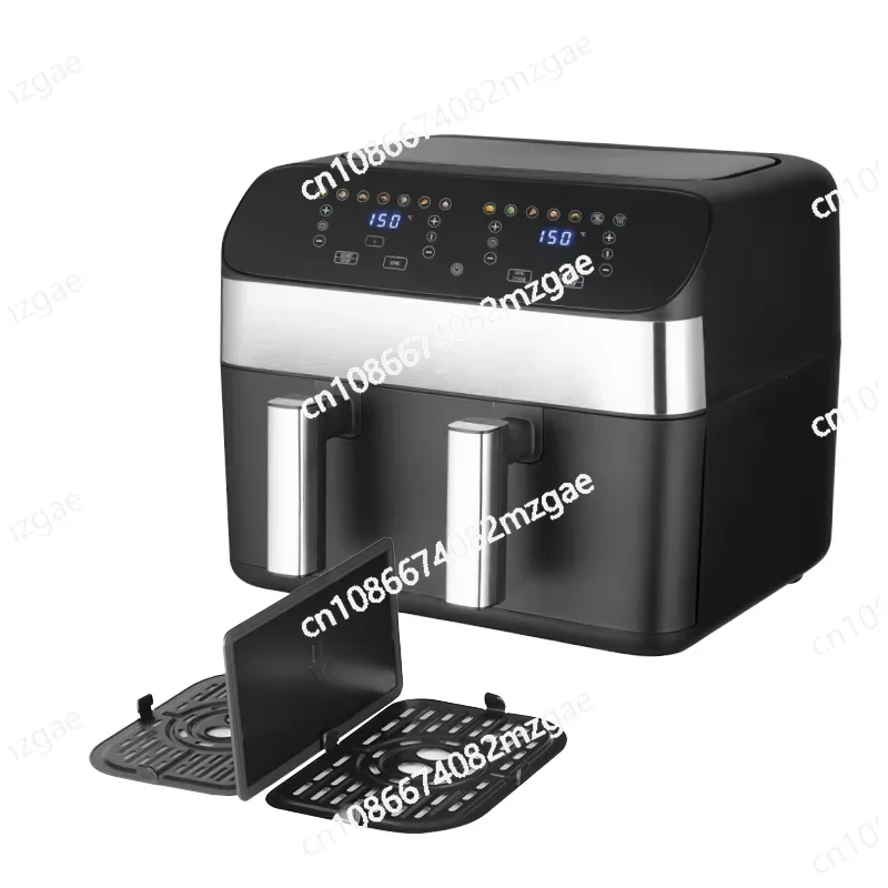 

Новая фритюрница с двойной сковородой, 9 л, легко приготовляемая, светодиодный сенсорный экран, цифровая фритюрница с двойной сковородой